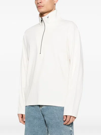 E.armani Exclusive Pre Half Zip Pullover In White