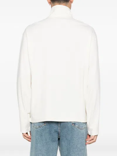 E.armani Exclusive Pre Half Zip Pullover In White