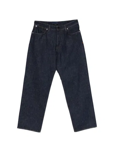 Stone Island Regular-straight-fit Five-pocket Jeans With Rinsed Finish In Blue