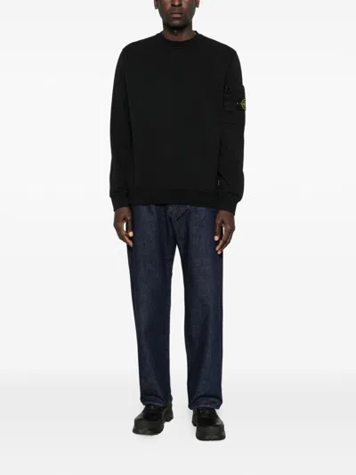 Stone Island Regular-straight-fit Five-pocket Jeans With Rinsed Finish In Blue