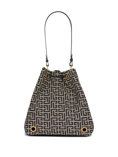 Balmain Brunello Cucinelli Openwork Knit Top With Sequins In Black