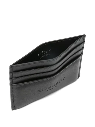 Givenchy Card Holder In Leather With Logo In Black