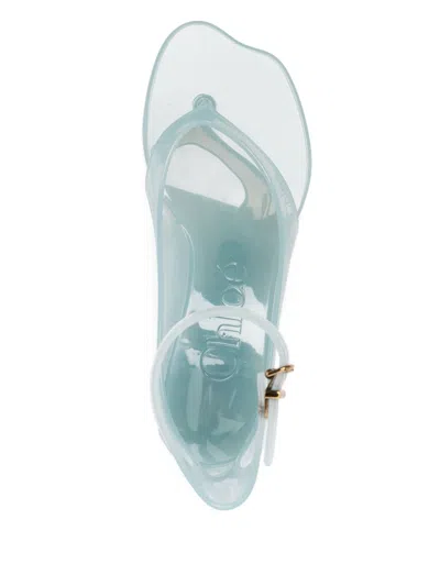 Chloé Chloe Women Pastel Light-blue Tpu Chloe Jelly Thong Sandals In Blue