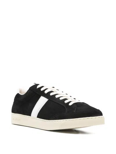 Tom Ford Blake Leather-trimmed Suede Sneakers In Black