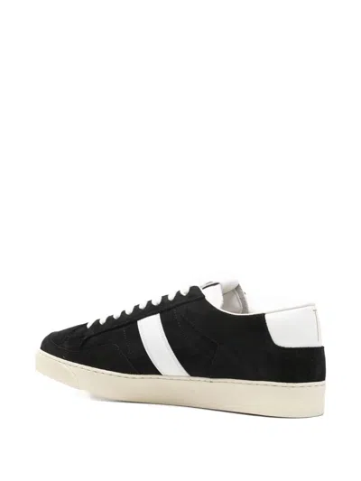Tom Ford Blake Leather-trimmed Suede Sneakers In Black