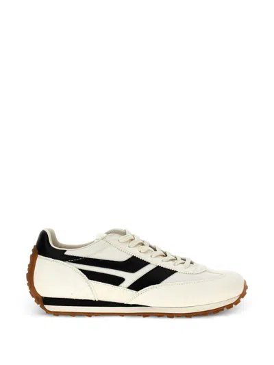 Tom Ford Low-profile White Sneakers With Black Leather Accents In White