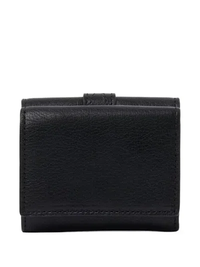 Chloé Paddington Embellished Textured-leather Cardholder In Black
