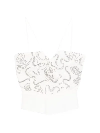 Iro Olympe Embellished Top In White