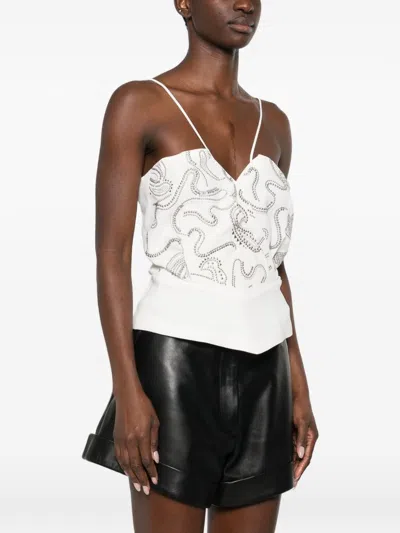 Iro Olympe Embellished Top In White