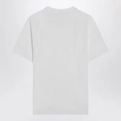 Ami Alexandre Mattiussi Ami Paris Men Cotton T-shirt With Iconic Embroidery In White