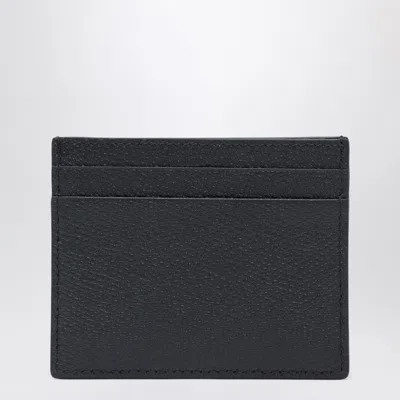 Valentino Garavani Vlogo Signature Garnet Calfskin Card Holder Accessories In Black