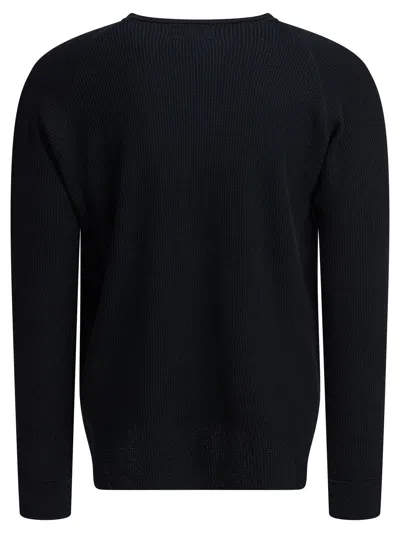 Beams Waffle-texture Long-sleeve T-shirt In Black