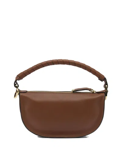 Chloé Mini Marcie Twisted-handle Leather Shoulder Bag In Brown