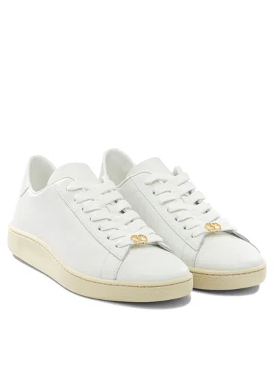 Valentino Garavani Premium Leather High-top Sneaker For Men In White