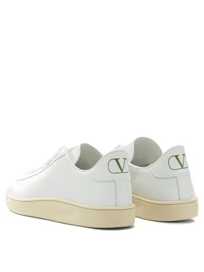 Valentino Garavani Premium Leather High-top Sneaker For Men In White