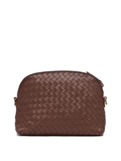 Dragon Diffusion Rectangular Woven Texture Shoulder Bag In Brown