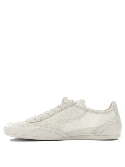 Jimmy Choo Beige Calf Leather Bos Taurus Athletic Sneakers In Neutral
