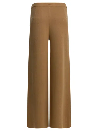 Max Mara Knit Trousers Knitwear Beige In Brown