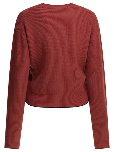 Chloé Short And Fitting Pullover With Wool Logo In Multi