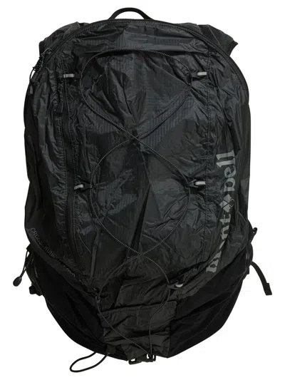 Montbell Grey Nylon Backpack In Black