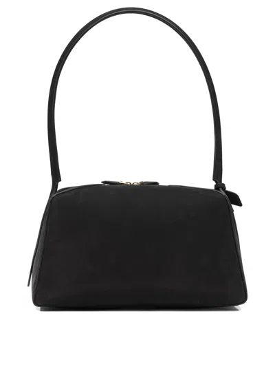 Alaïa Le Bouledogue Bowling Shoulder Bag In Nubuck Leather In Black