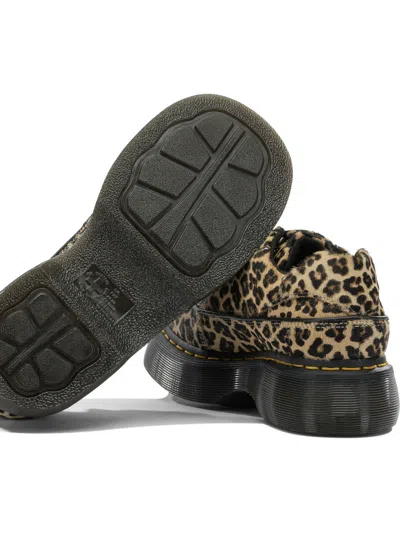 Dr. Martens Beige Leather Rubber Shoes In Animal Print
