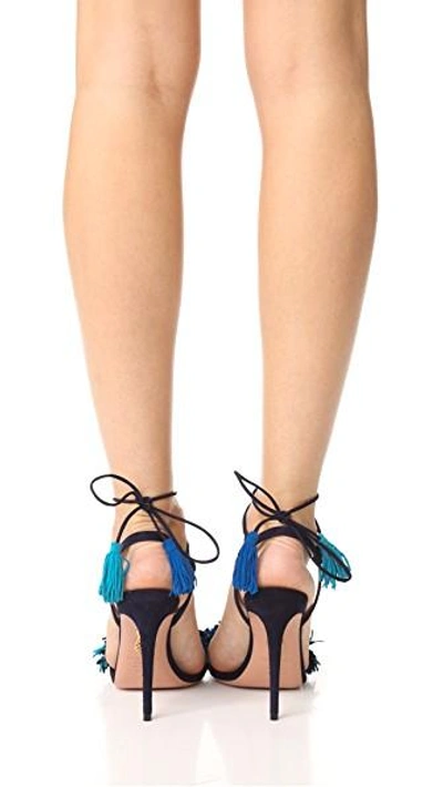 Shop Aquazzura Wild Thing Sandals In Multi Blue