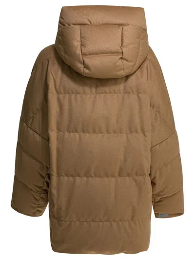 Max Mara The Cube Reversible Short Down Jacket Jackets And Coats Brown In Brown