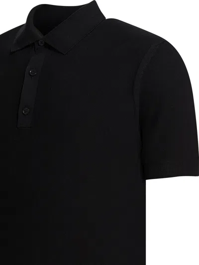 Tom Ford Mens Black Short-sleeve Lyocell-cotton Piquet Polo Shirt In Black