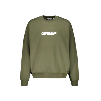 Off-white Off White Off White Logo Sweatshirt In Green