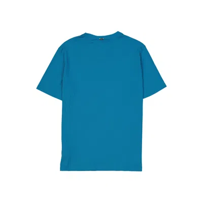 Herno Logo-embroidered Cotton T-shirt In Blue