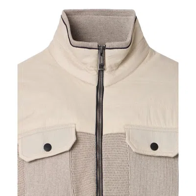 Herno P Ed Panel Knitted Jacket In Neutral