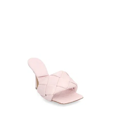 Bottega Veneta Multicolor Leather Mules In Pink