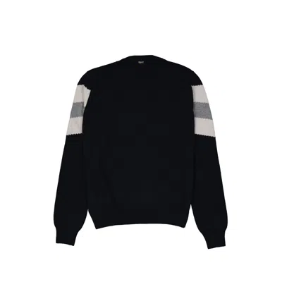 Herno Zigzag-stripe Sweater Men In Black