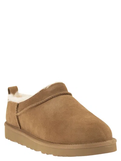 Ugg Classic Micro Low Suede Ankle Boot In Brown