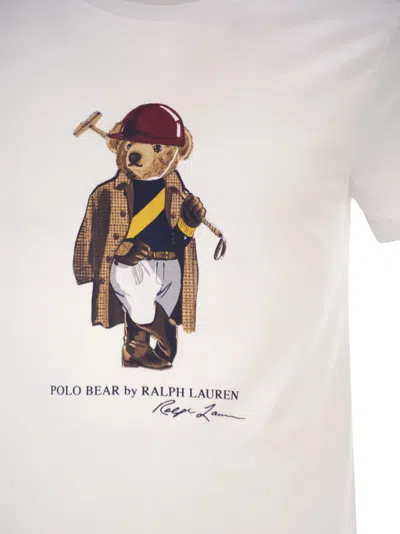 Polo Ralph Lauren Cotton Polo Bear T-shirt In White