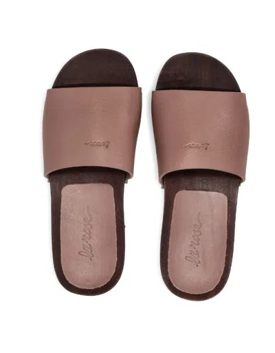 La Rose Studded Leather Clogs In Pink