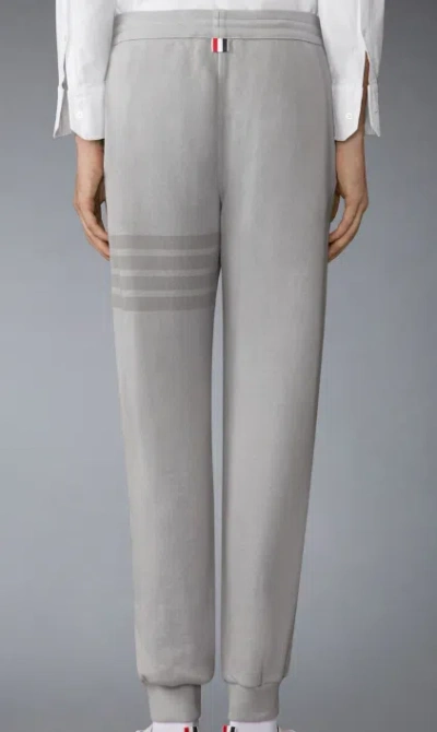 Thom Browne Loopback Four-bar Track Pants In Gray