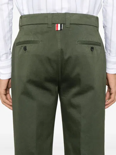 Thom Browne Functional Cargo Trousers Featuring Pockets In Green