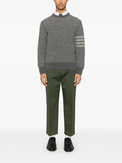 Thom Browne Functional Cargo Trousers Featuring Pockets In Green