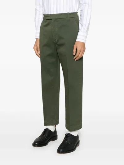 Thom Browne Functional Cargo Trousers Featuring Pockets In Green