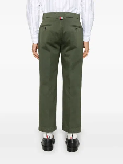 Thom Browne Functional Cargo Trousers Featuring Pockets In Green