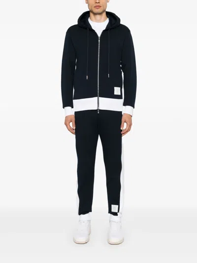 Thom Browne Sweatpants With Engineered 4 Bar In Solid Classic Loopback In Black
