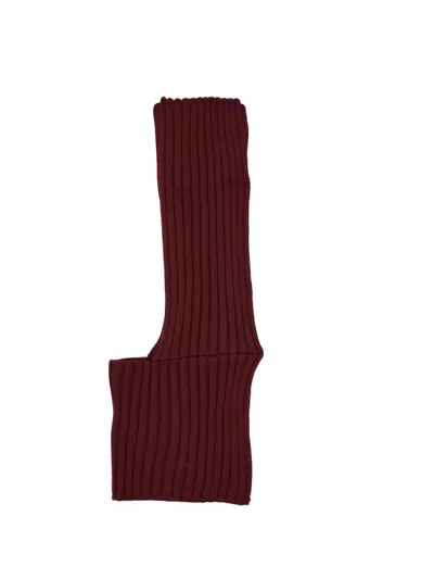 Niccolò Pasqualetti Parte Scarf Wool Yarn In Burgundy