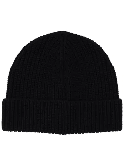 Off-white Black Logo Beanie Hat In Black