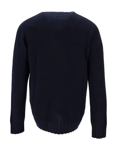 La Rose Navy Blue Regular Sweaters In Blue