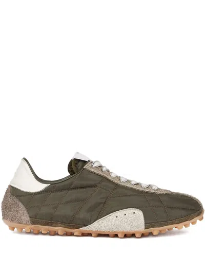 Maison Margiela Womens Khaki Sprinters Leather And Suede-trimmed Nylon Trainers Eur 37 / 4 Uk In Multi