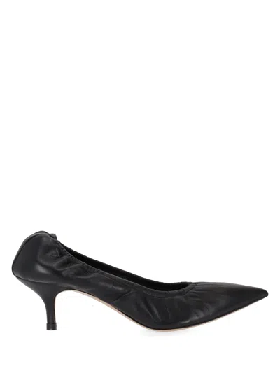 P.a.r.o.s.h Stylish Pumps With Kitten Heel And Pointed Toe In Black