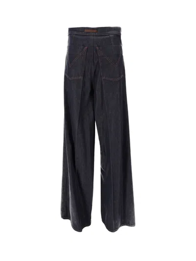 Max Mara Pantalone Lungo In Blue