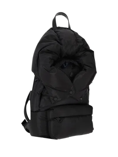 Moncler Caradoc Backpack Adjustable Straps Front Pocket In Black